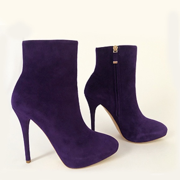 Ralph Lauren Collection Beverly Kidsuede Platform Booties